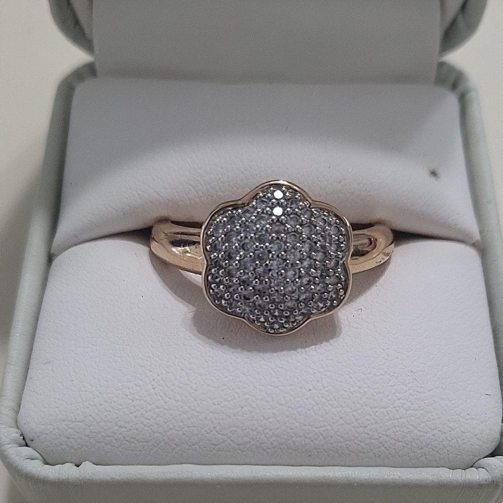 Gold and Silver Floral Ring